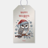 Étiquettes-cadeau Balise cadeau de Noël Owl (Dos)