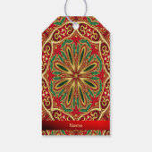 Étiquettes-cadeau Balise cadeau de Noël Red Gold (Dos)