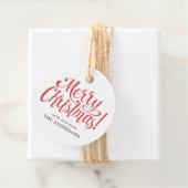 Étiquettes Cadeau Balise cadeau de Noël Red Merry (En situation)