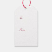 Étiquettes-cadeau Balise Cadeau de Noël rose (Dos)