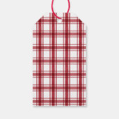 Étiquettes-cadeau Balise cadeau de Noël Rouge Aquarelle (Dos)