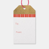 Étiquettes-cadeau Balise cadeau de Noël rouge mignon (Dos)