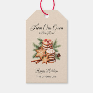 Étiquettes-cadeau Balise cadeau de Noël rustique Bac à biscuits Crèm