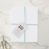 Étiquettes-cadeau Balise cadeau de noël simple noisette (Avec de laficelle)