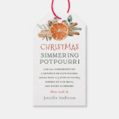 Étiquettes-cadeau Balise cadeau de Noël Stovetop Simmerer Potpourri (Devant)