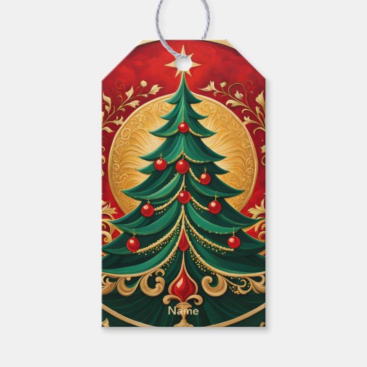 Étiquettes-cadeau Balise cadeau de Noël Tree (Devant)