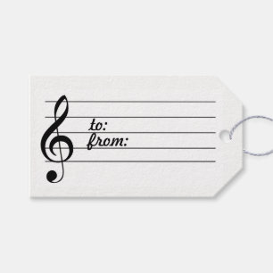 Étiquettes-cadeau Balise cadeau de note de musique