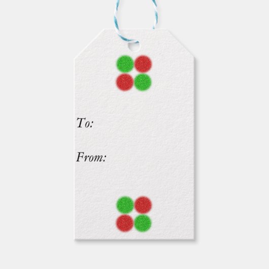 Étiquettes-cadeau Balise cadeau de points de bonbons Pixellée (Devant)