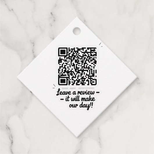 Étiquettes Cadeau Balise cadeau de révision de code QR (Devant)