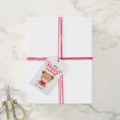 Étiquettes-cadeau Balise cadeau de Saint-Valentin (Rouge-Blanc) (Avec de la ficelle)