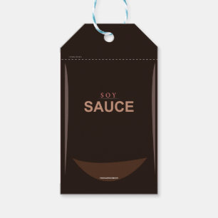 Étiquettes-cadeau Balise cadeau de sauce de soja personnalisable