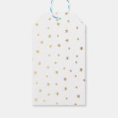 Étiquettes-cadeau Balise cadeau de script de vacances Retro Gold (Dos)