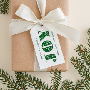 Étiquettes-cadeau Balise cadeau de vacances Dala suédoise Green Joy