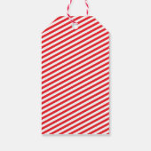 Étiquettes-cadeau Balise cadeau de vacances Red White Diagonal (Dos)