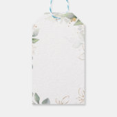 Étiquettes-cadeau Balise cadeau de verdure et de feuille d'or Baptêm (Dos)