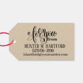 Étiquettes-cadeau Balise cadeau d'entreprise artisanale (Dos (Horizontal))