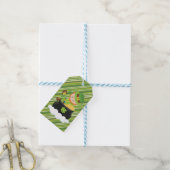 Étiquettes-cadeau Balise cadeau Diagonal Stripe Leprechaun (Avec de laficelle)