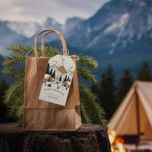 Étiquettes-cadeau Balise cadeau du camp de camping Earthy Bacheloret