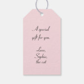 Étiquettes-cadeau Balise cadeau Empreinte de léopard de chat cool (Dos)