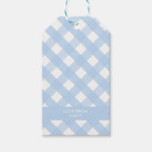 Étiquettes-cadeau Balise cadeau En vichy bleu (Devant)