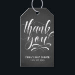 Étiquettes-cadeau Balise Cadeau Faux Chalkboard<br><div class="desc">Un remerciement Whimsical tag avec une calligraphie moderne avec un faux arrière - plan de tableau. Cette étiquette cadeau est parfaite pour les mariages,  anniversaires,  diplômes et autres événements. Les textes sont personnalisables pour vous permettre de les personnaliser selon vos besoins.</div>