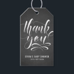Étiquettes-cadeau Balise Cadeau Faux Chalkboard<br><div class="desc">Un remerciement Whimsical tag avec une calligraphie moderne avec un faux arrière - plan de tableau. Cette étiquette cadeau est parfaite pour les mariages,  anniversaires,  diplômes et autres événements. Les textes sont personnalisables pour vous permettre de les personnaliser selon vos besoins.</div>