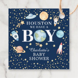 Étiquettes Cadeau Balise Cadeau Favoriser le Baby shower de l'espace