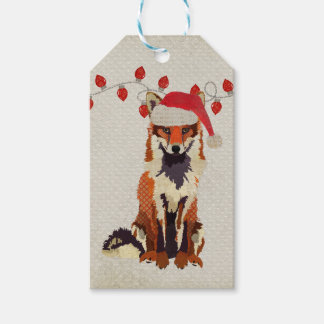 Étiquettes-cadeau Balise cadeau Festive Fox