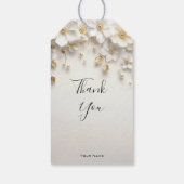 Étiquettes-cadeau Balise cadeau Feuille en or blanc ivoire (Dos)