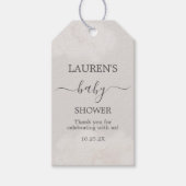 Étiquettes-cadeau Balise cadeau fille Baby shower nuages neutres (Devant)