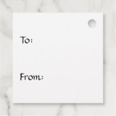 Étiquettes Cadeau Balise cadeau Floral bleu vintage (Dos)