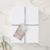 Étiquettes-cadeau Balise cadeau florale d'ivoire blanc (Avec de la ficelle)