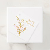 Étiquettes Cadeau Balise cadeau Gold Olive Branch (En situation)