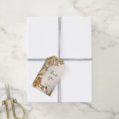Étiquettes-cadeau Balise cadeau Golden Wavy Feuille Floral (Avec de la ficelle)