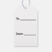 Étiquettes-cadeau Balise cadeau gothique en silhouette de chat noir (Dos)