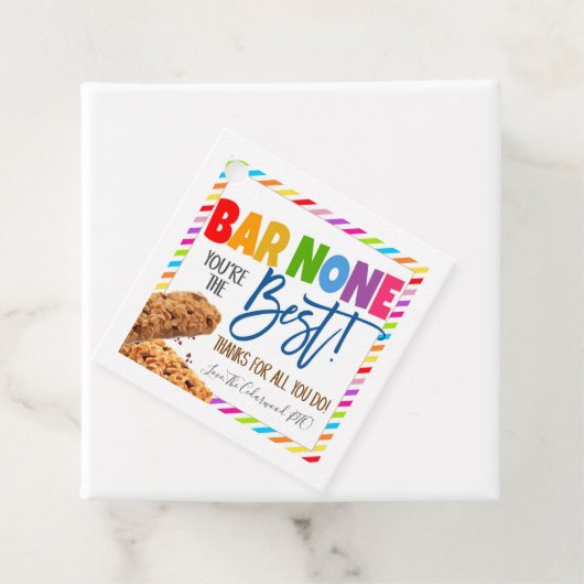 Étiquettes Cadeau Balise cadeau Granola Bar (En situation)