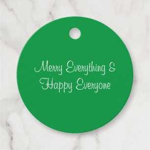Étiquettes Cadeau Balise cadeau Green Joyeux Noël Tout