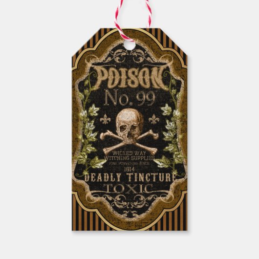 Étiquettes-cadeau Balise cadeau Halloween Hull poison apothecary (Devant)