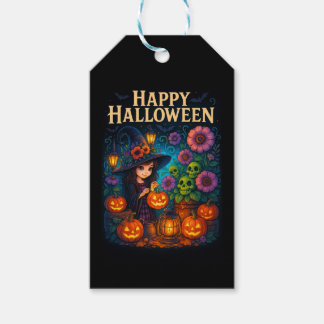 Étiquettes-cadeau Balise cadeau Halloween mignonne sorcière Citrouil