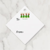 Étiquettes Cadeau Balise cadeau Hawaiian Retro Hula Dancer (Dos)