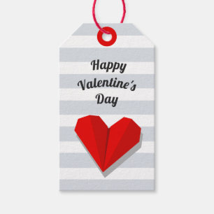 Étiquettes-cadeau Balise cadeau Heureuse Sainte-Valentin Red Heart O