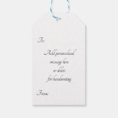 Étiquettes-cadeau Balise cadeau hibiscus Rangoli blanc personnalisab (Dos)