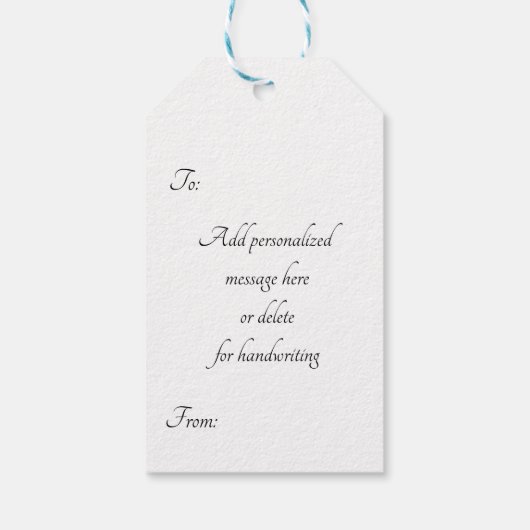 Étiquettes-cadeau Balise cadeau hibiscus Rangoli blanc personnalisab (Dos)