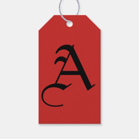 Étiquettes-cadeau Balise cadeau INITIAL PERSONNALISÉE (Devant)