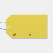 Étiquettes-cadeau Balise cadeau jaune citron (Dos Horizontal)