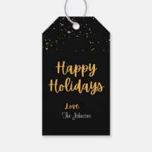 Balise Cadeau Joyeux Black & Gold