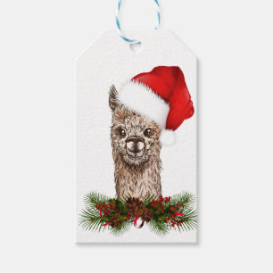 Étiquettes-cadeau Balise cadeau Joyeux Noël Alpaca
