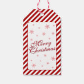 Étiquettes-cadeau Balise cadeau Joyeux Noël Snowflakes (Devant)