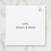 Étiquettes Cadeau Balise Cadeau, Lapin Pâques Violet (Dos)