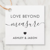 Étiquettes Cadeau Balise Cadeau Love Beyond Measure, Balises Mariage (Devant)